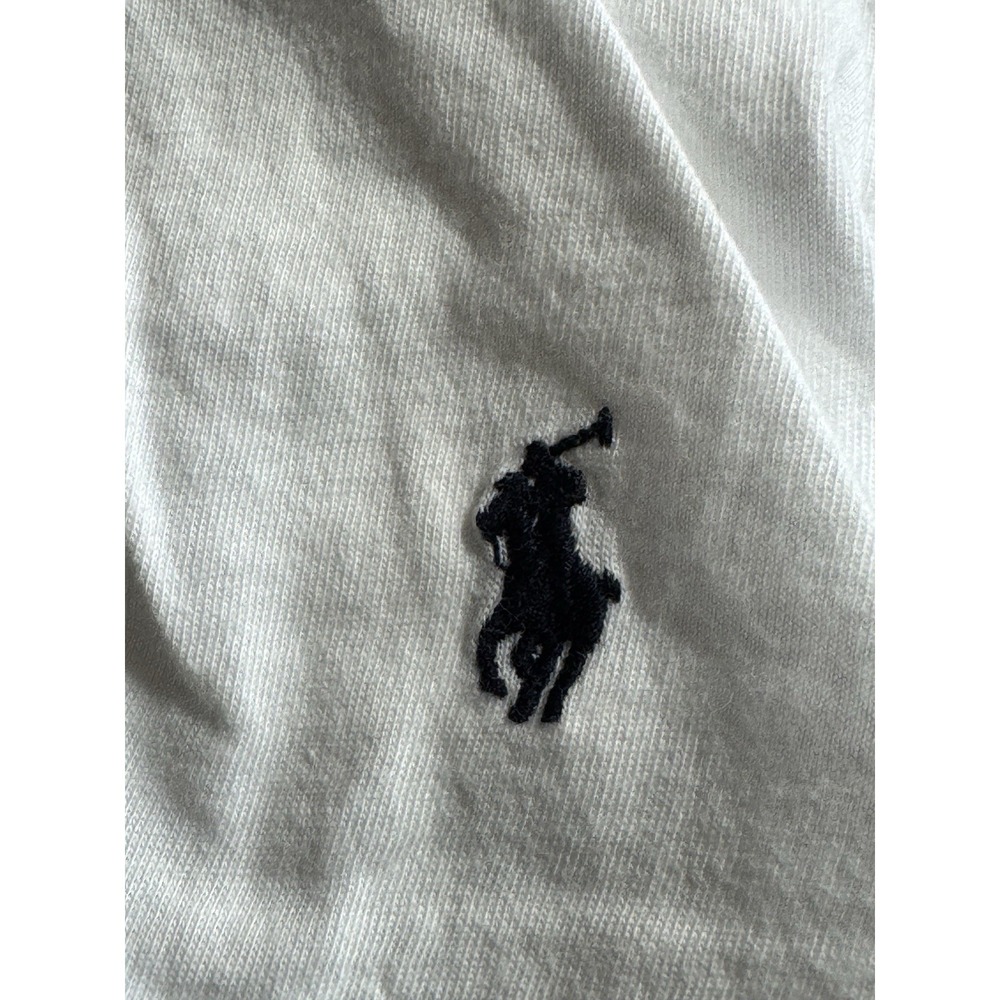 Lot 4 Polo Ralph Lauren White V Neck T Shirts Mens Large Classic Fit Cotton - Picture 2 of 8
